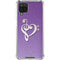 Purple Glitter Musical Heart Galaxy A12 Clear Case