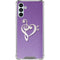 Purple Glitter Musical Heart Galaxy A13 5G Clear Case