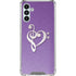 Purple Glitter Musical Heart Galaxy A13 5G Clear Case