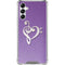 Purple Glitter Musical Heart Galaxy A14 5G Clear Case