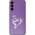 Purple Glitter Musical Heart Galaxy A14 5G Skin