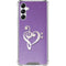 Purple Glitter Musical Heart Galaxy A15 5G Clear Case