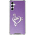 Purple Glitter Musical Heart Galaxy A15 5G Clear Case