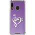 Purple Glitter Musical Heart Galaxy A30 Clear Case