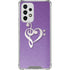 Purple Glitter Musical Heart Galaxy A33 5G Clear Case