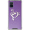 Purple Glitter Musical Heart Galaxy A51 5G Clear Case