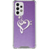 Purple Glitter Musical Heart Galaxy A53 5G Clear Case