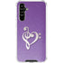Purple Glitter Musical Heart Galaxy A54 5G Clear Case