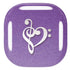 Purple Glitter Musical Heart Galaxy Buds Pro Skin