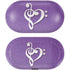 Purple Glitter Musical Heart Galaxy Buds Skin