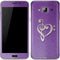 Purple Glitter Musical Heart Galaxy J3 Skin