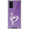Purple Glitter Musical Heart Galaxy Note20 5G Clear Case