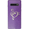 Purple Glitter Musical Heart Galaxy S10 Skin