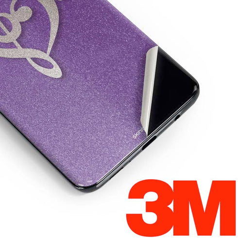 Purple Glitter Musical Heart Galaxy S10 Skin