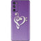 Purple Glitter Musical Heart Galaxy S20 Fan Edition Skin