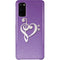 Purple Glitter Musical Heart Galaxy S20 Lite Case