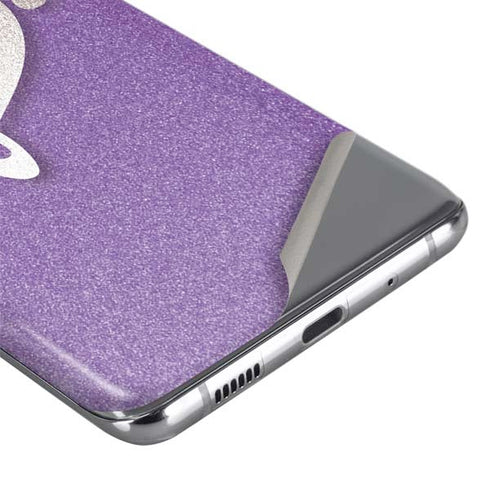Purple Glitter Musical Heart Galaxy S20 Plus Skin
