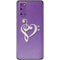 Purple Glitter Musical Heart Galaxy S20 Skin