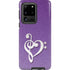 Purple Glitter Musical Heart Galaxy S20 Ultra 5G Pro Case