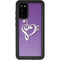 Purple Glitter Musical Heart Galaxy S20 Waterproof Case