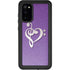 Purple Glitter Musical Heart Galaxy S20 Waterproof Case