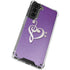 Purple Glitter Musical Heart Galaxy S21 5G Clear Case