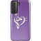 Purple Glitter Musical Heart Galaxy S21 5G Pro Case