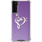 Purple Glitter Musical Heart Galaxy S21 FE Clear Case