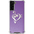 Purple Glitter Musical Heart Galaxy S21 Plus 5G Clear Case