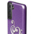 Purple Glitter Musical Heart Galaxy S21 Plus 5G Pro Case