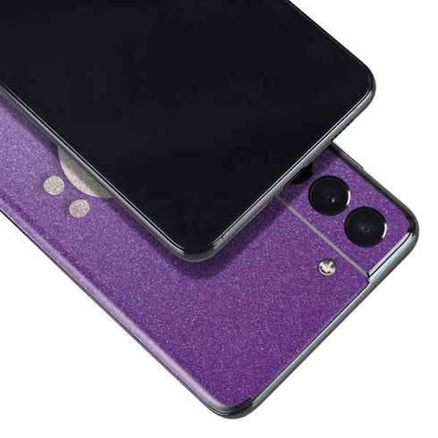 Purple Glitter Musical Heart Galaxy S21 Plus 5G Skin