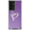 Purple Glitter Musical Heart Galaxy S21 Ultra 5G Clear Case