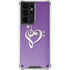 Purple Glitter Musical Heart Galaxy S21 Ultra 5G Clear Case
