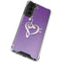 Purple Glitter Musical Heart Galaxy S22 Clear Case