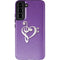 Purple Glitter Musical Heart Galaxy S22 Plus Pro Case