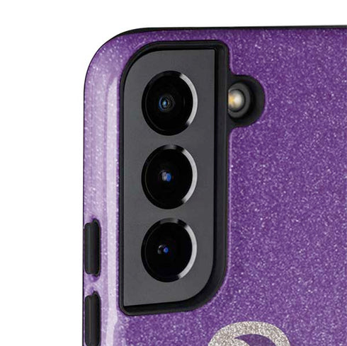 Purple Glitter Musical Heart Galaxy S22 Plus Pro Case