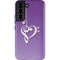 Purple Glitter Musical Heart Galaxy S22 Pro Case