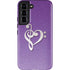 Purple Glitter Musical Heart Galaxy S22 Pro Case
