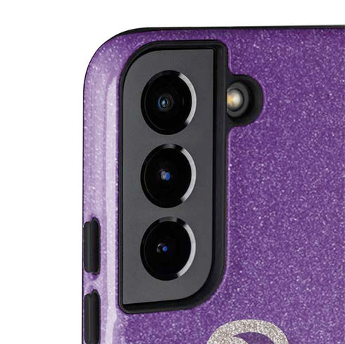 Purple Glitter Musical Heart Galaxy S22 Pro Case