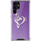 Purple Glitter Musical Heart Galaxy S22 Ultra Clear Case