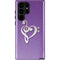 Purple Glitter Musical Heart Galaxy S22 Ultra Pro Case