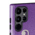 Purple Glitter Musical Heart Galaxy S22 Ultra Pro Case