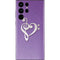 Purple Glitter Musical Heart Galaxy S22 Ultra Skin