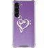 Purple Glitter Musical Heart Galaxy S23 Clear Case