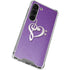 Purple Glitter Musical Heart Galaxy S23 Clear Case