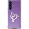 Purple Glitter Musical Heart Galaxy S23 FE Clear Case
