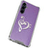Purple Glitter Musical Heart Galaxy S23 FE Clear Case
