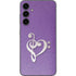 Purple Glitter Musical Heart Galaxy S23 FE Skin