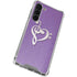 Purple Glitter Musical Heart Galaxy S23 Plus Clear Case