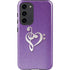 Purple Glitter Musical Heart Galaxy S23 Plus Pro Case